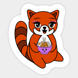 Red Panda Ramen Sticker